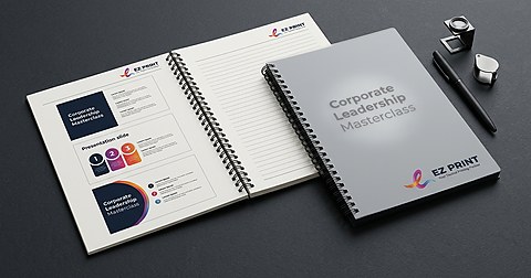 Wire-O bound Express Course Notes workbooks with frosted protective covers and 3-slide layout.