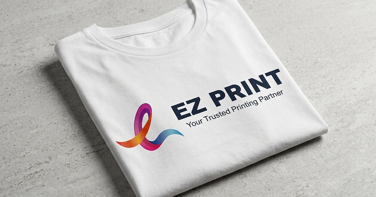 Folded corporate apparel polo shirts with embroidered branding.