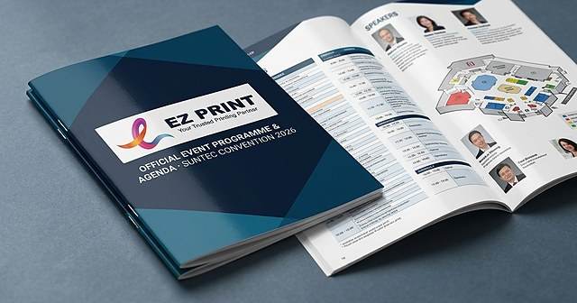 Illustration of commercial digital print queue handling after-hours document production with automated preflight diagnostics and stacked presentation collaterals.