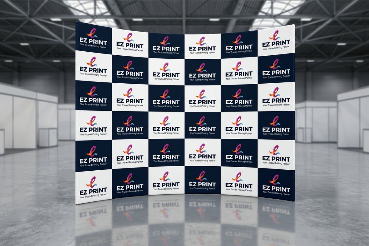 Seamless 3x2.4m Tension Fabric Backdrop Media Wall with Aluminum Frame