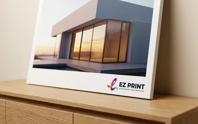 Photo mount boards with clean border and archival backing, with the EZ Print logo.